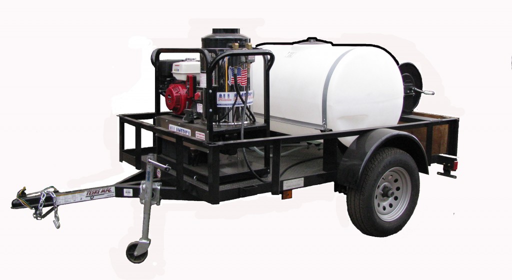 3500 PSI 4 GPM Hot Self Contained Trailer Mount